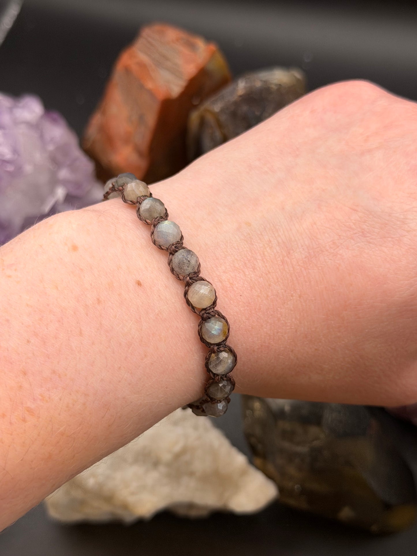 Labradorite Macrame Bracelet