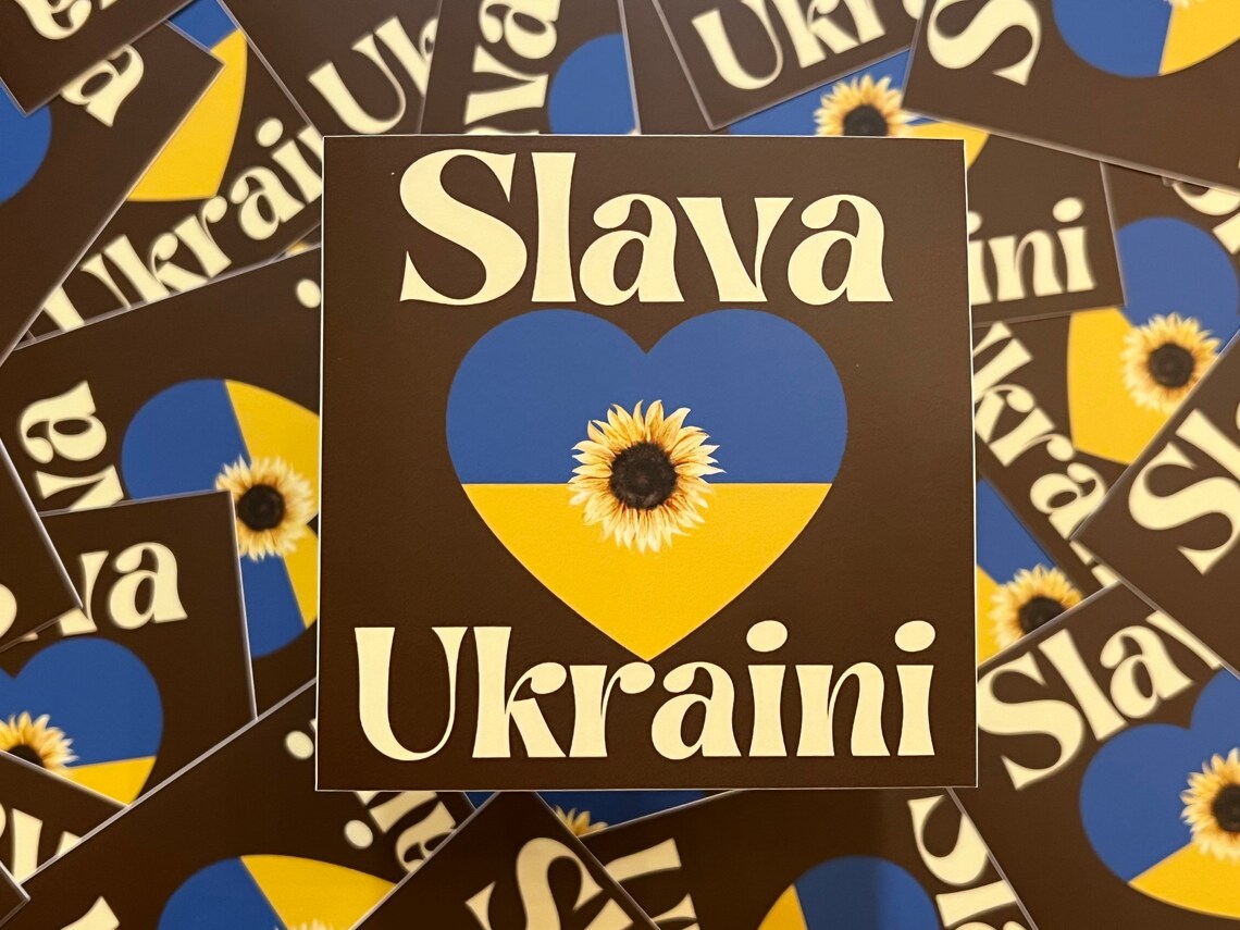 "Slava Ukraini" Vinyl Sticker
