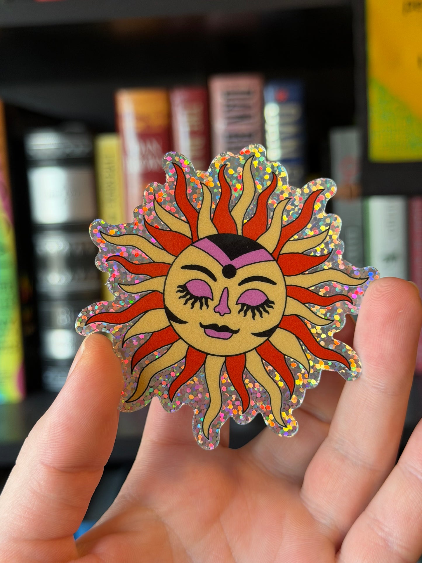 Glitter Sun Vinyl Sticker