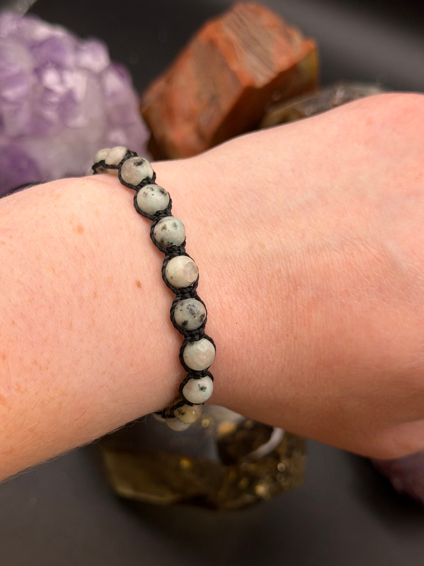 Kiwi Jasper Macrame Bracelet