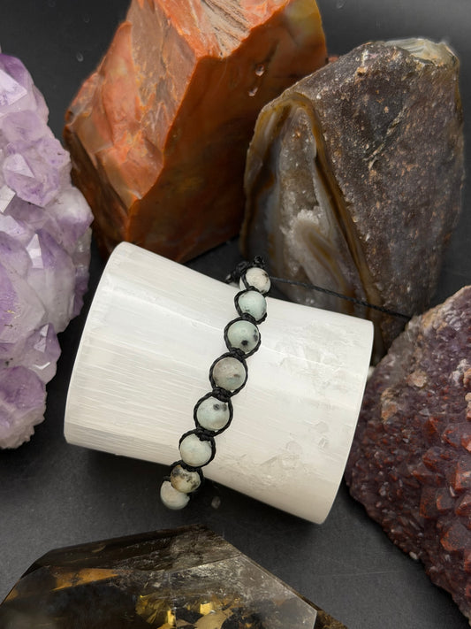 Kiwi Jasper Macrame Bracelet