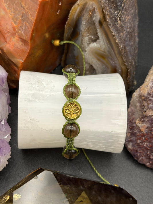 Smokey Quartz Macrame Bracelet