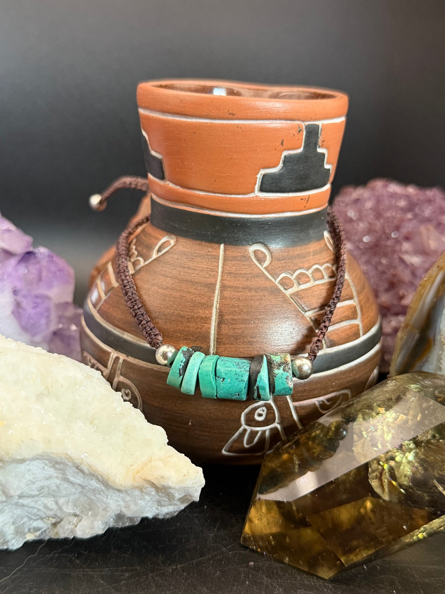 High Desert Hand-Knotted Turquoise Macrame Choker