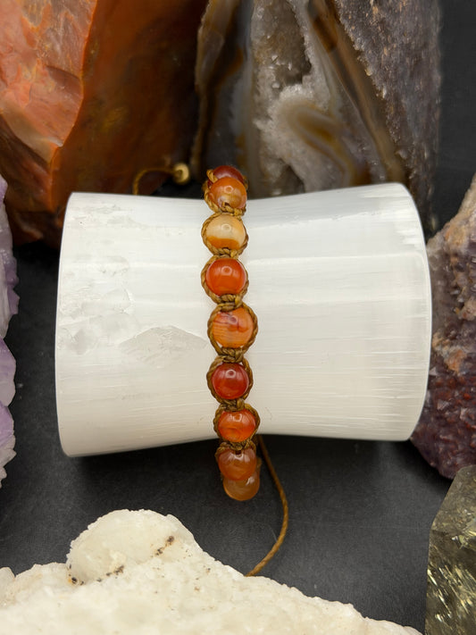 Carnelian Macrame Bracelet