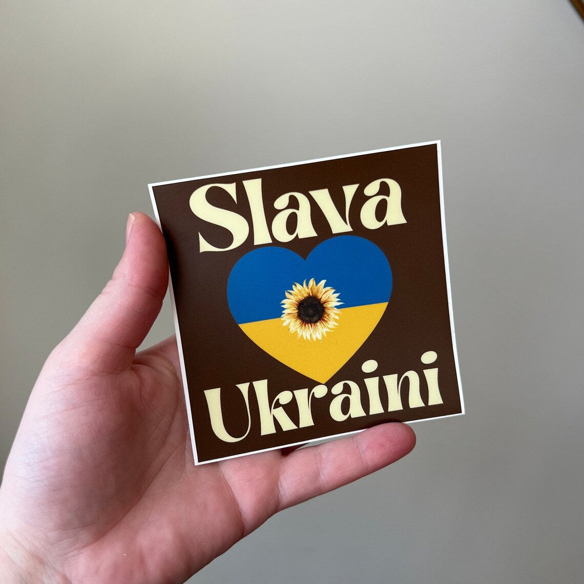 "Slava Ukraini" Vinyl Sticker