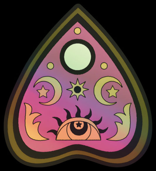 Holographic Ouija Planchette Vinyl Sticker