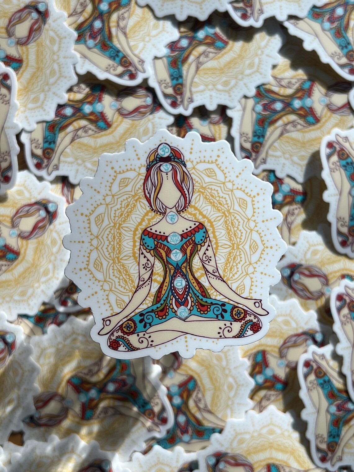 Chakra Meditation Vinyl Sticker