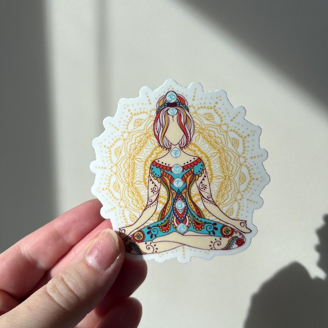 Chakra Meditation Vinyl Sticker