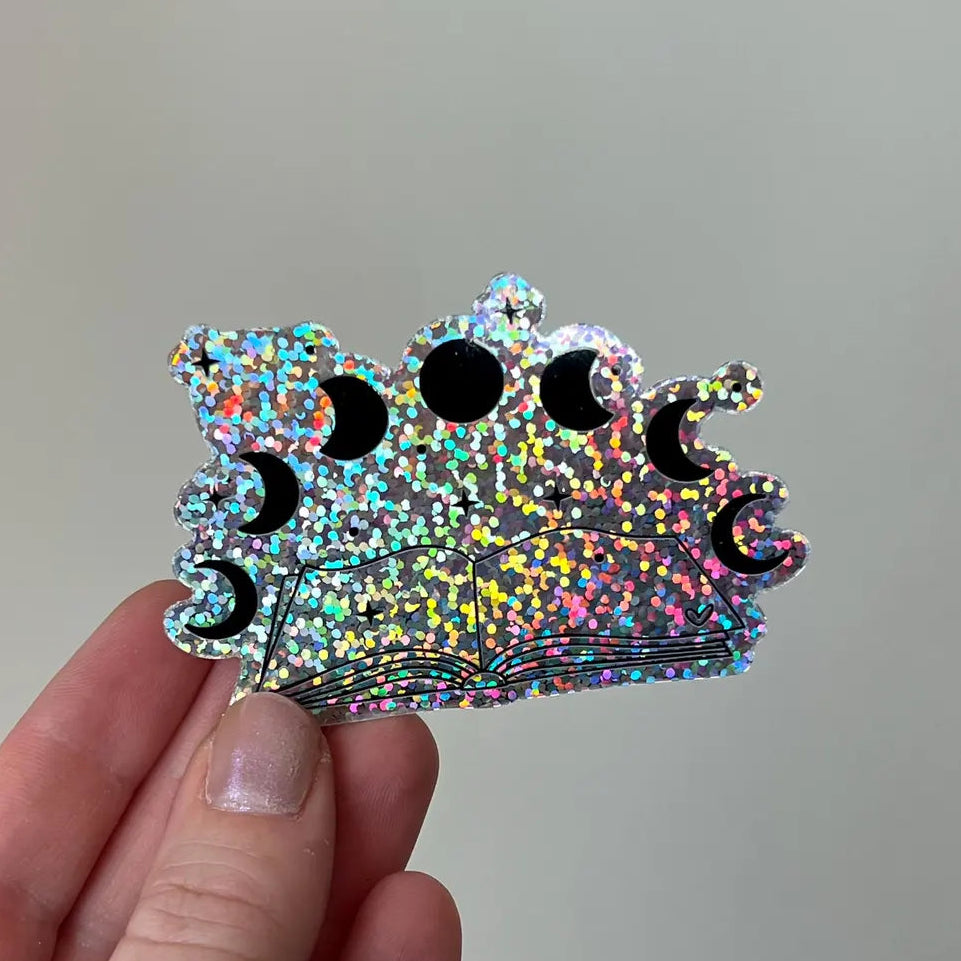 Glitter Celestial Library Vinyl Sticker