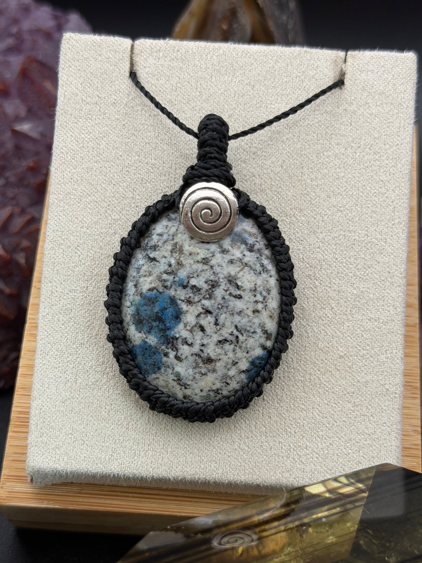 The Summit Peak: Hand-Knotted K2 Jasper Macrame Necklace