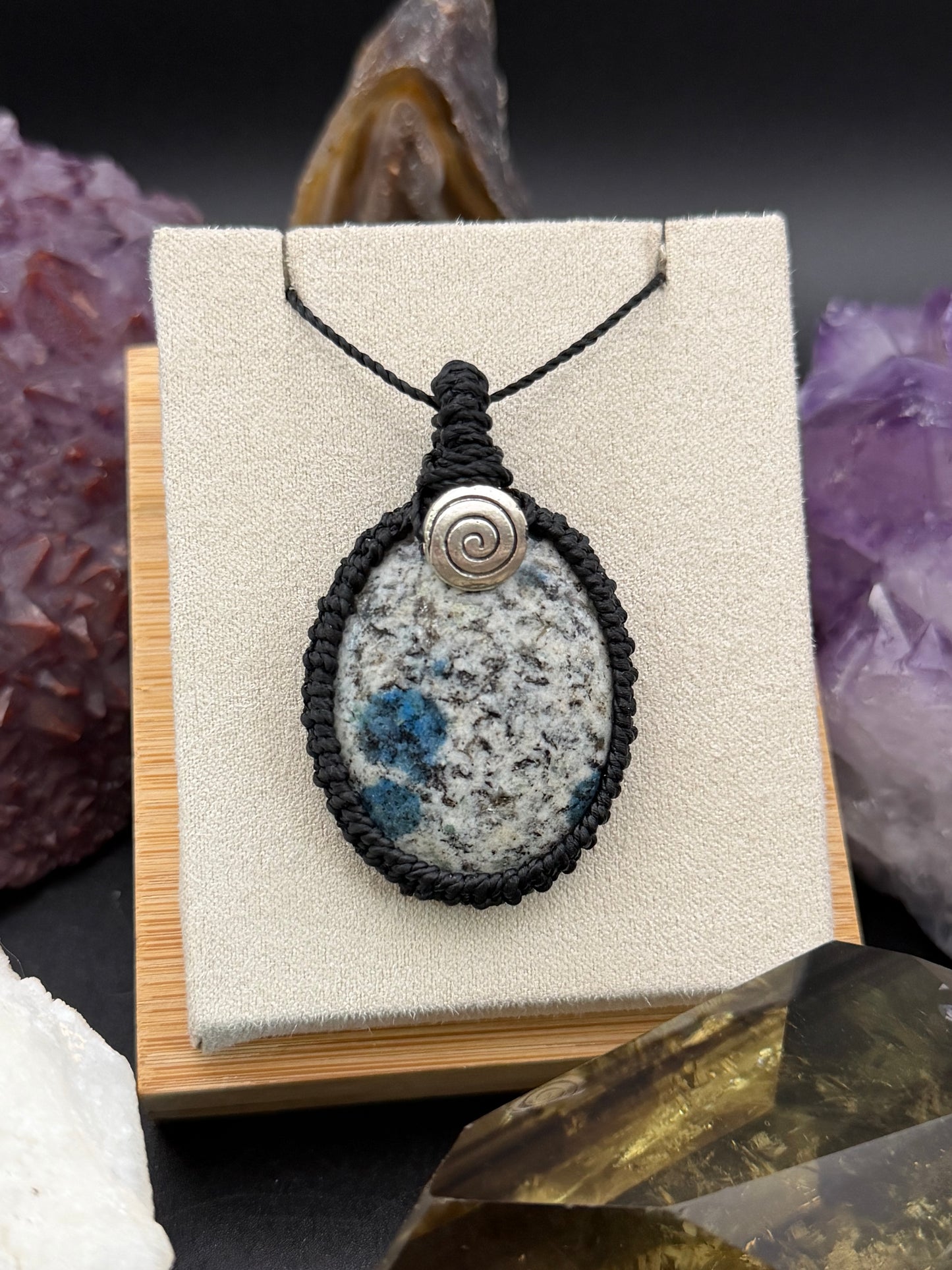 The Summit Peak: Hand-Knotted K2 Jasper Macrame Necklace