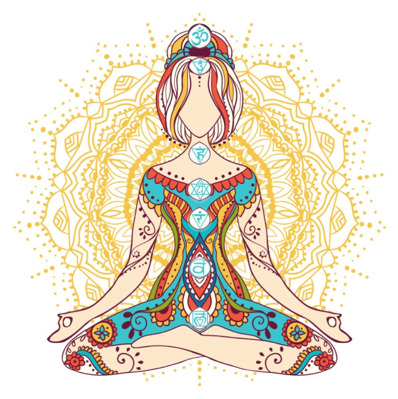 Chakra Meditation Vinyl Sticker